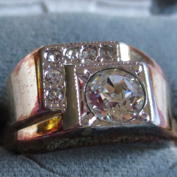 MEN’S VINTAGE CRYSTAL RING – 10 - 10.5 - Picture 5 of 9